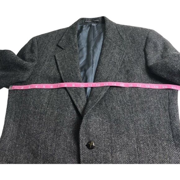 Vintage Lord & Taylor Gray Black All Pure Wool Jacket - Picture 10 of 12